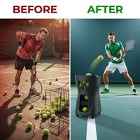 ApexServe Vertex Pro Smart Tennis Pitching Machine — Before & After