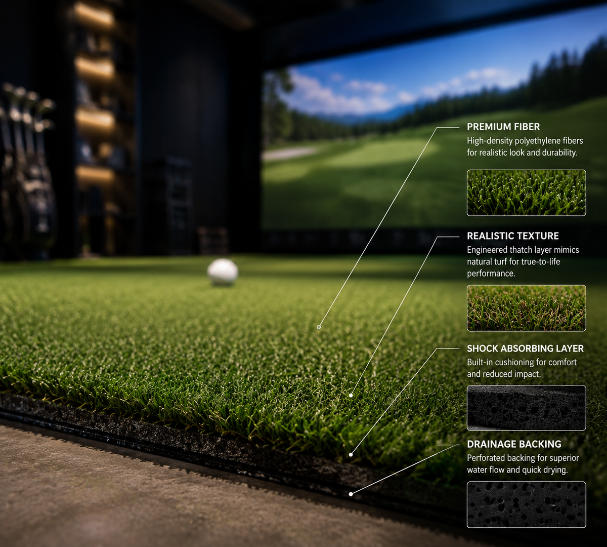 Pro turf surface detail