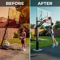 Northline Athletics ApexCourt Pro 72 In-Ground Basketball System — Before & After