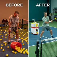 Velocity Quantum Q12 Elite Pickleball Training Machine — Before & After