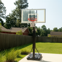In-Ground Basketball System Built for Pro Performance, 72" Tempered Glass, Steel Pole, Breakaway Rim