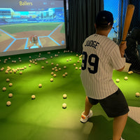 VR Softball Simulator Built for Elite Training, Full-Length Enclosure, Impact Screen, Turf Infield