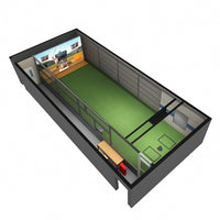 VR Softball Simulator Built for Elite Training, Full-Length Enclosure, Impact Screen, Turf Infield