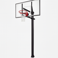 In-Ground Basketball System Built for Pro Performance, 72" Tempered Glass, Steel Pole, Breakaway Rim