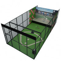 VR Softball Simulator Built for Elite Training, Full-Length Enclosure, Impact Screen, Turf Infield