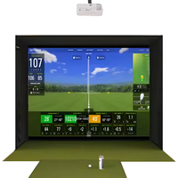 Golf Simulator Built for Precision Training, Ball Tracking Technology, HD Projection, Compact Design