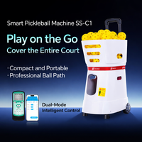 Pickleball Training Machine Built for Advanced Players, Dual-Wheel System, Speed Control, Oscillation